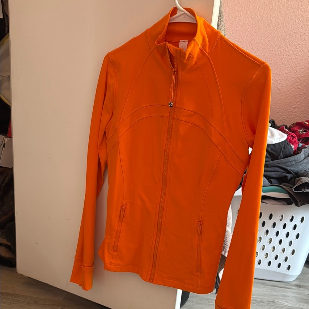 Lululemon Athletica Orange Utility Jacket Lightweight Performance Sweater